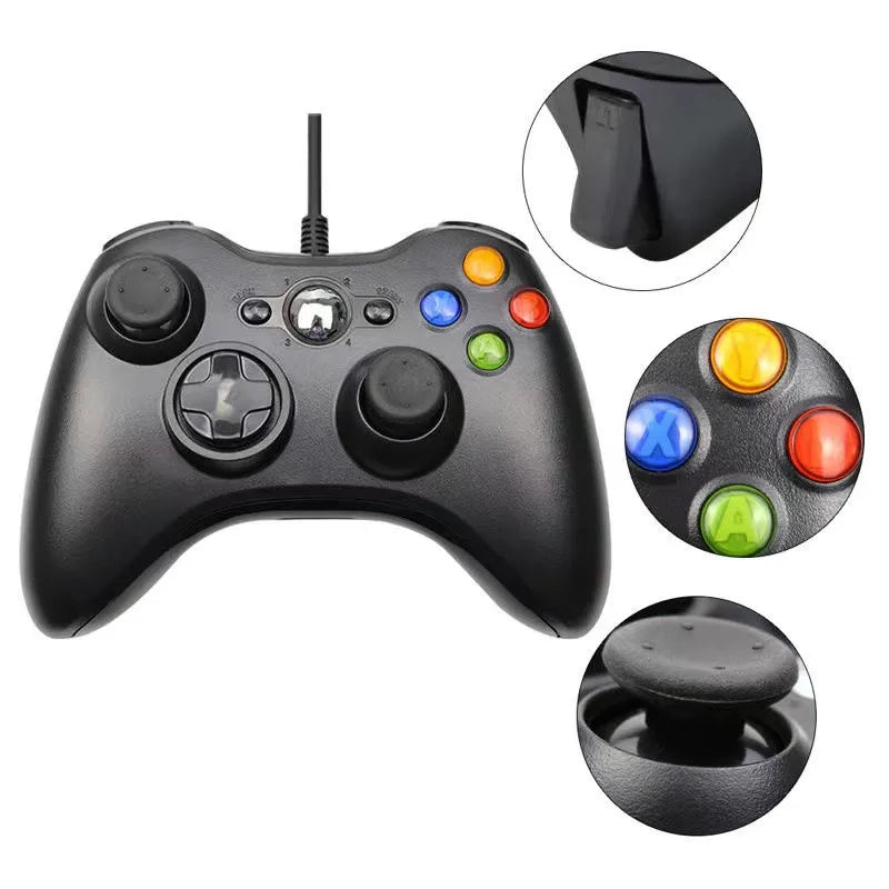 Wireless/Wired Controller For Xbox 360 Game Controller With Dual-Vibration Compatible with Xbox 360/Android/TV and PC Window